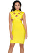 Sexy Yellow Cutout Midi Bandage Dress